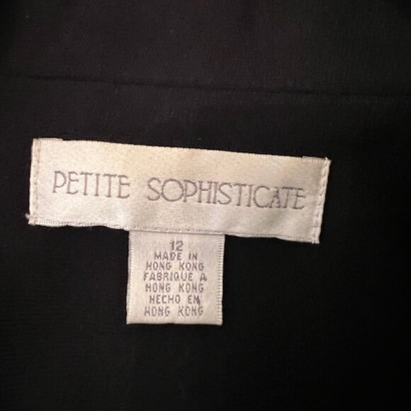 Petit Sophisticate Black Jacket with beading on front collar Size 12 - Picture 5 of 8